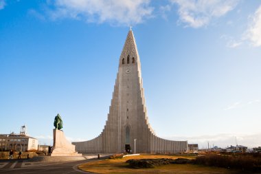 Hallgrimskirkja church in Reykjavik, Iceland clipart