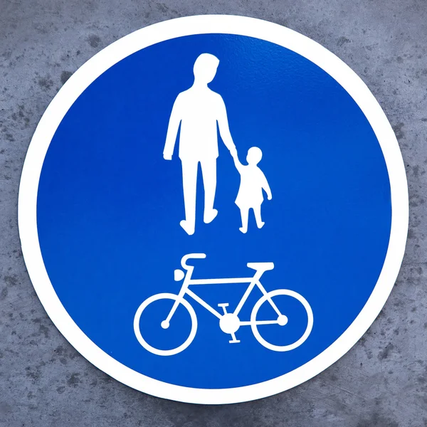 Bisiklet ve yaya işareti