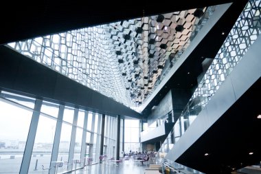 Harpa konser salonunda reykjavik, İzlanda