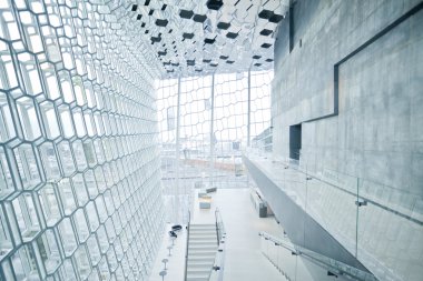 Harpa konser salonunda reykjavik, İzlanda