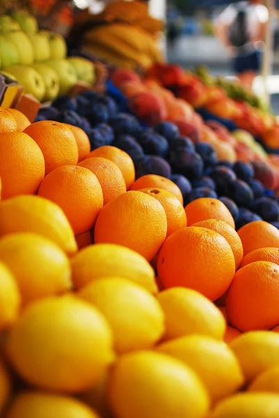 Laranjas, limões e outras frutas — Fotografia de Stock
