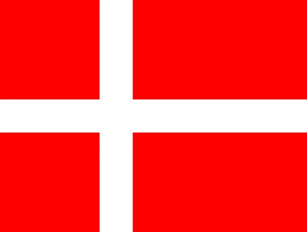 Vlag - Denemarken — Stockvector