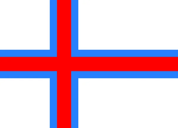 Flagge - färöische Inseln — Stockvektor