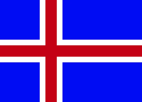 Flaga - Islandia — Wektor stockowy