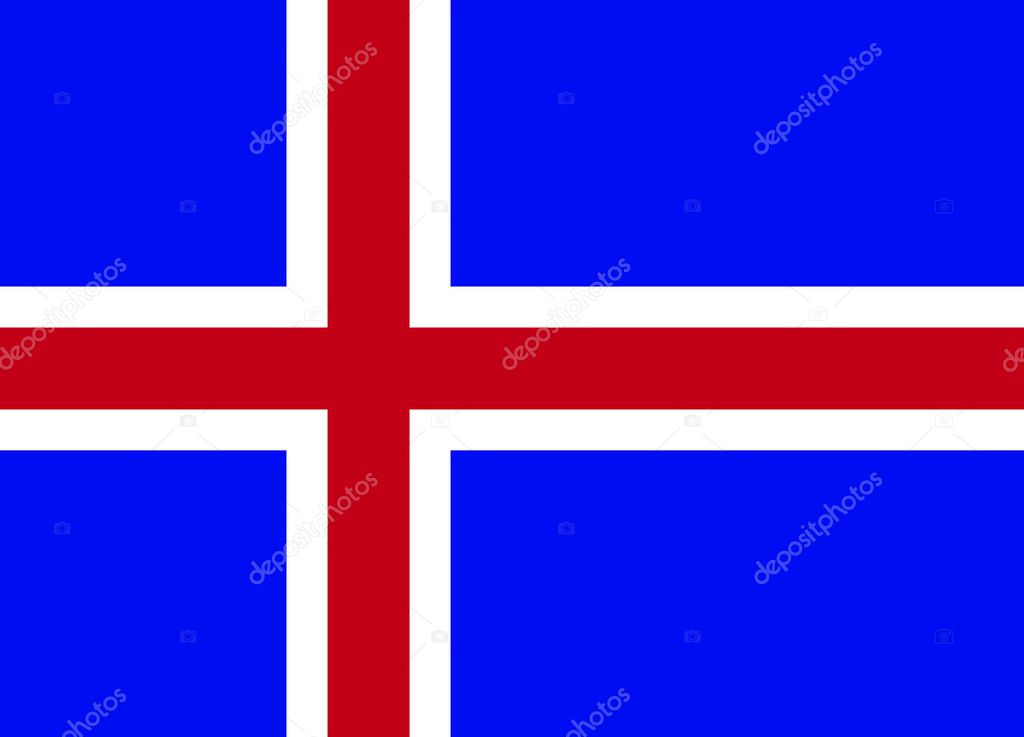 vlag - ijsland — stockvector © frimerke #7536464