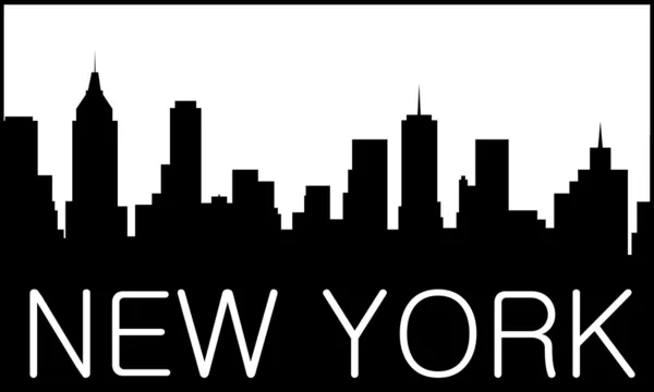 New York şehrinin ufuk çizgisi — Stok Vektör