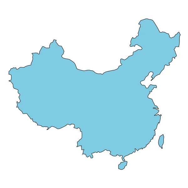 Çin Açık harita — Stok Vektör
