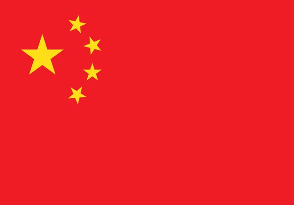 China-Flagge — Stockvektor