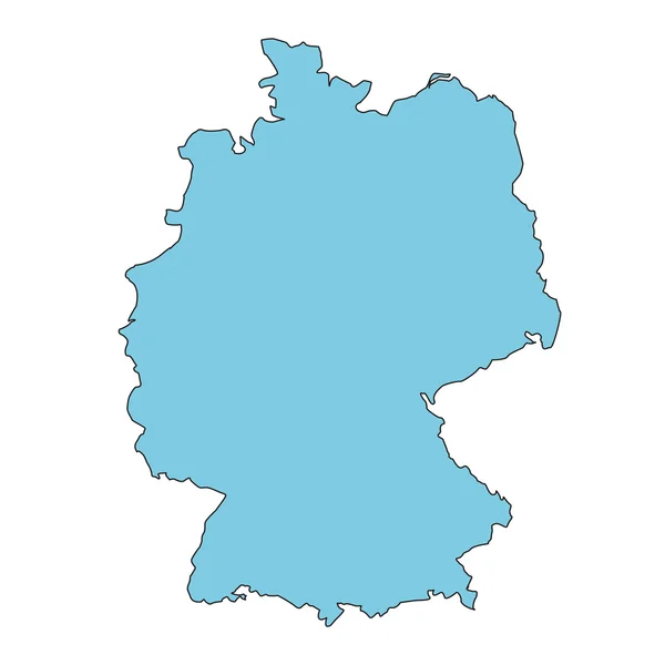 Almanya açık Haritası — Stok Vektör
