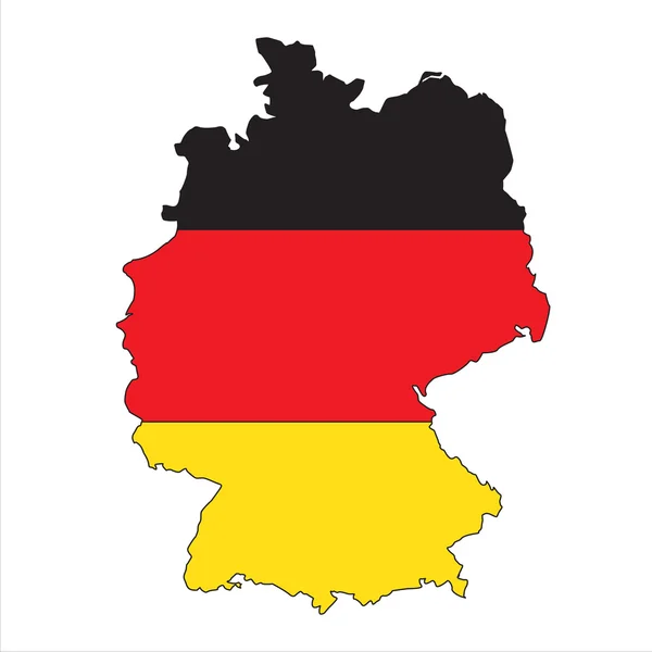 Mapa de Alemania con bandera — Archivo Imágenes Vectoriales
