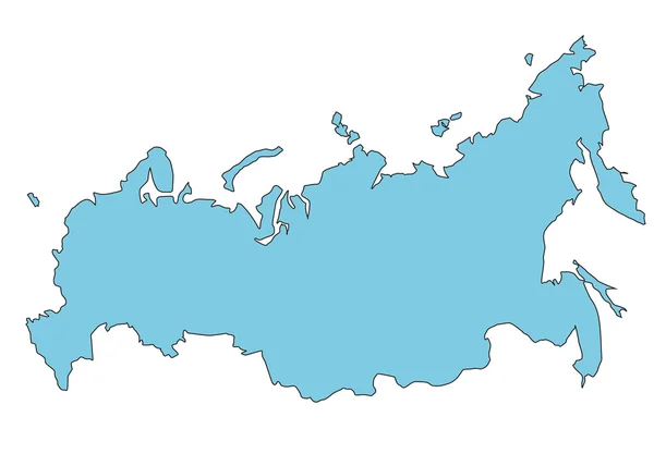 Чистая карта России — стоковый вектор