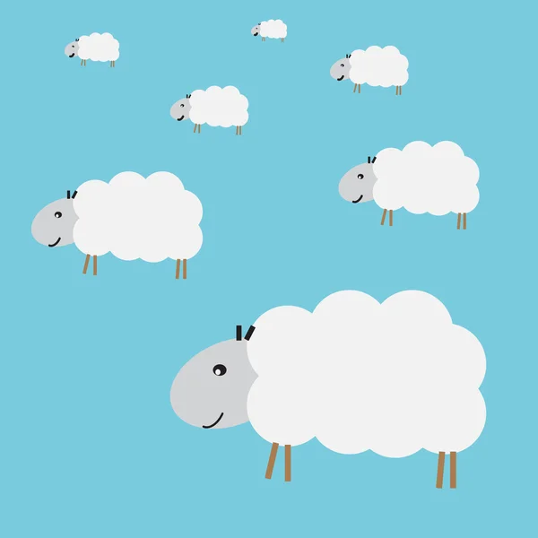 Rebaño de ovejas — Vector de stock