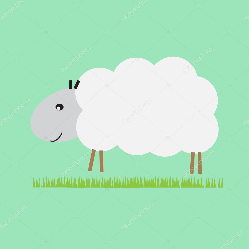 Single sheep in the pasture
