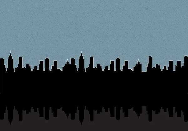 Ville Montréalais à fond de nuit — Image vectorielle