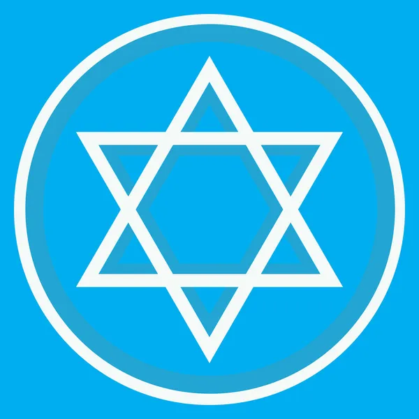Étoile de David et fond bleu — Image vectorielle