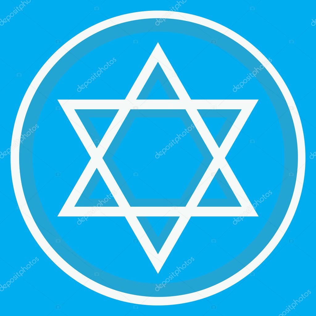 Star of David and blue background