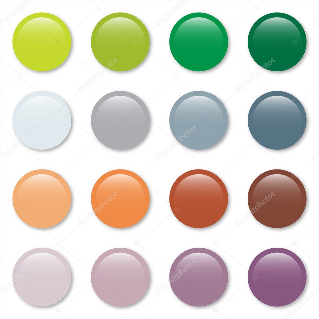 Gradient pastel web buttons set