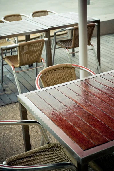 Outdoor cafe tables — Stock Photo, Image