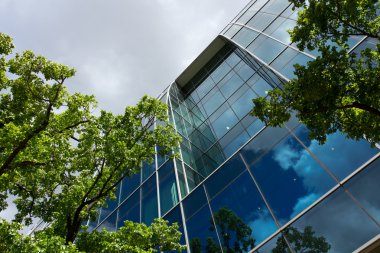 Glass office building clipart