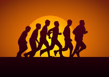 Running men clipart