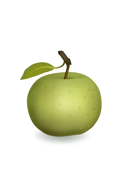 Grüner Apfel — Stockvektor