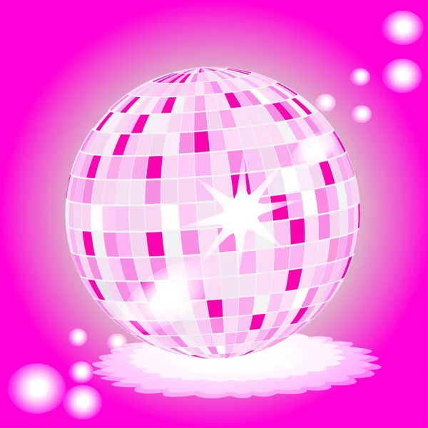 Růžové disco koule — Stockový vektor