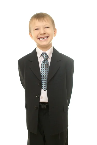 Usměvavý mladík v kroji izolovaných na bílém — Stock fotografie