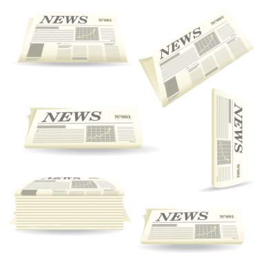 Different newspapers clipart