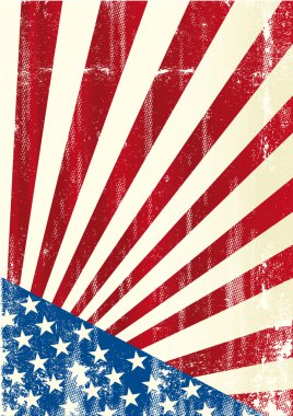 Grunge american flag clipart