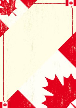 Canadian grunge flag clipart