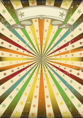 Multicolor Sunbeans grunge poster