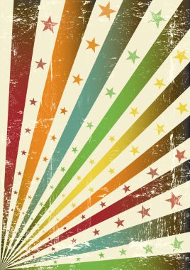 Retro multicolor grunge flag clipart