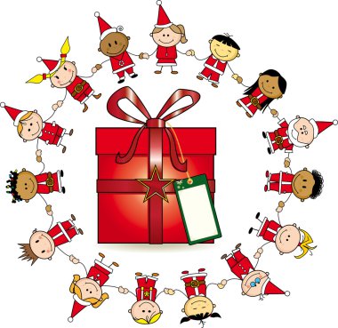 Around the gift clipart