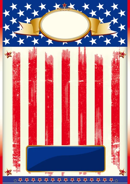 Plakat mit amerikanischer Flagge — Stockvektor