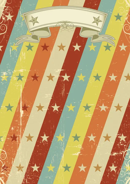 Плакат винтажных звёзд — стоковый вектор