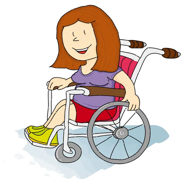 Handicapped ragazza — Vettoriale Stock