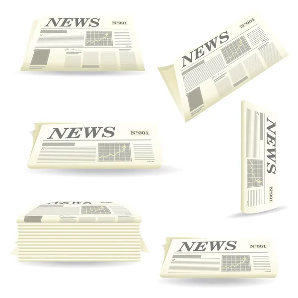 Different newspapers — Stock Vector