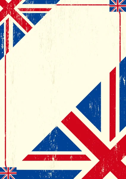 Britský grunge plakát — Stockový vektor