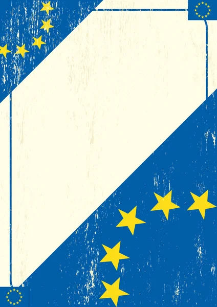 Manifesto grunge europeo — Vettoriale Stock