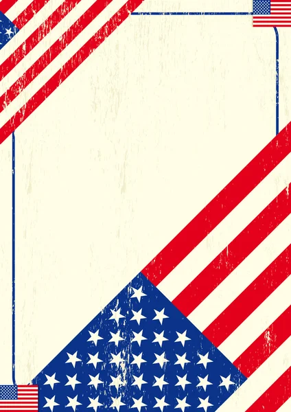 Гранж-плакат США — стоковый вектор