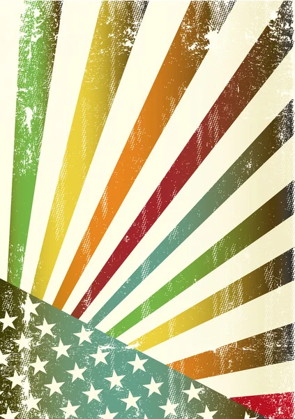 Çok renkli grunge Amerikan bayrağı — Stok Vektör