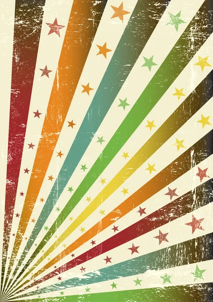 Drapeau grunge multicolore rétro — Image vectorielle