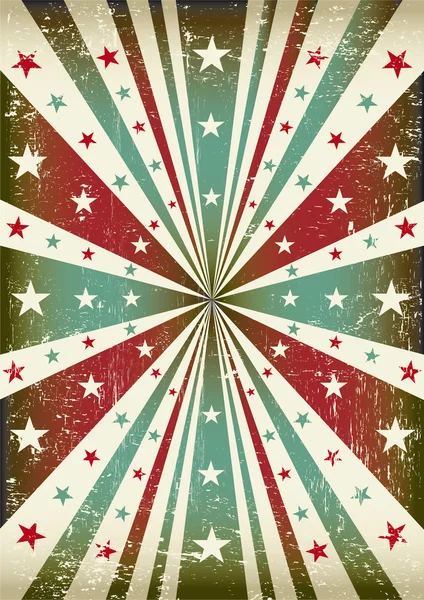Tricolor stjärna grunge bakgrund — Stock vektor