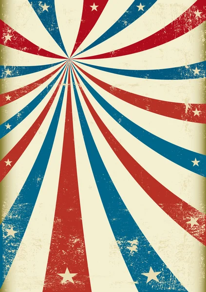 Cirque tricolore grunge américain — Image vectorielle