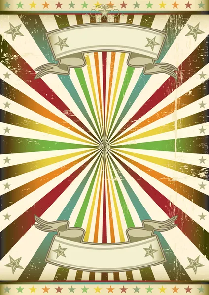 Винтажный плакат солнечного луча — стоковый вектор