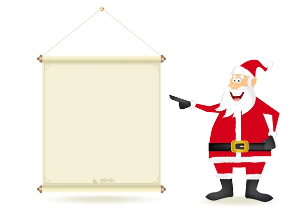 Weihnachtsmann mit Luftschlange — Stockvektor