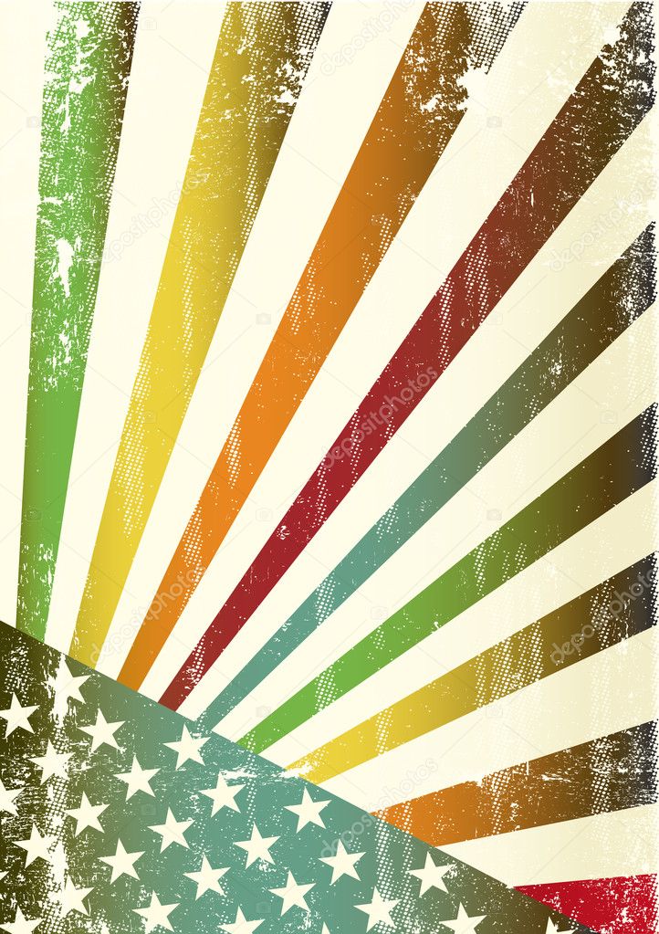 Multicolor grunge american flag