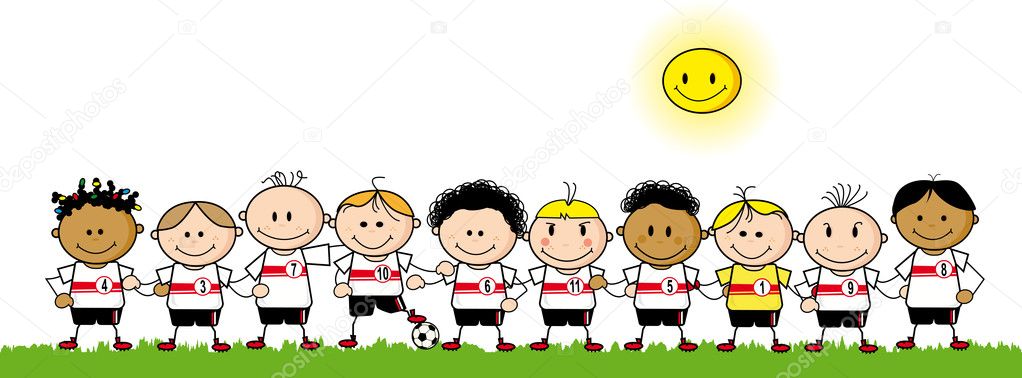 soccer team cartoon