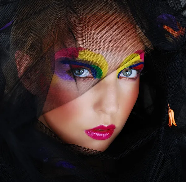 Make-up van kleuren — Stockfoto