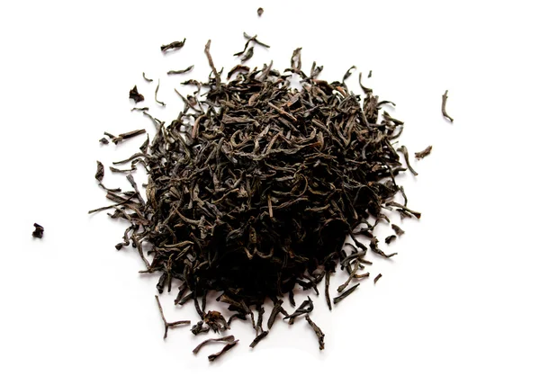 Fekete tea fehér háttér — Stock Fotó